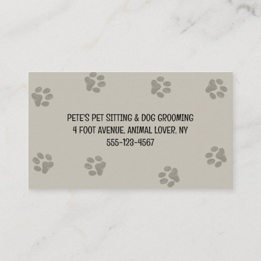 Happy Dog Pet Care Afspraak Herinnering Visitekaartje (Achterkant)