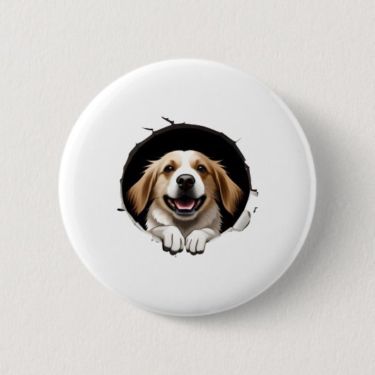 Happy dog ronde button 5,7 cm (Voorkant)