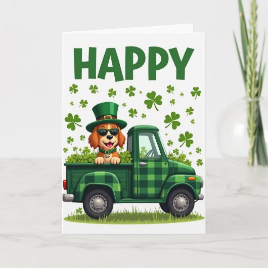 Happy Dog St Patricks Day Card Kaart (Voorkant)