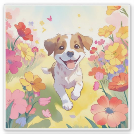 Happy Dog Sticker (Voorkant)