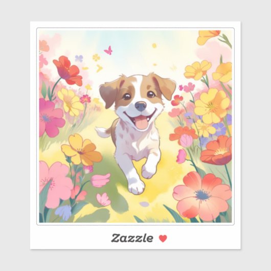 Happy Dog Sticker (Vel)