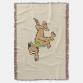 Happy Dog Throw Blanket Deken (Voorkant Verticaal)