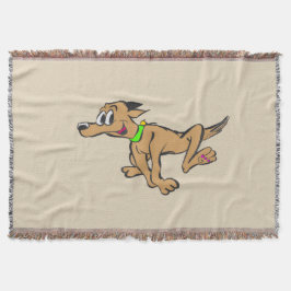 Happy Dog Throw Blanket Deken