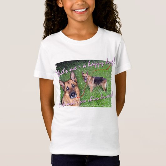 Happy Dog tweetalig T-shirt (Voorkant)