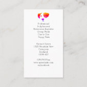 Happy Dog Walking/Dog Groomer Visitekaartje (Achterkant)