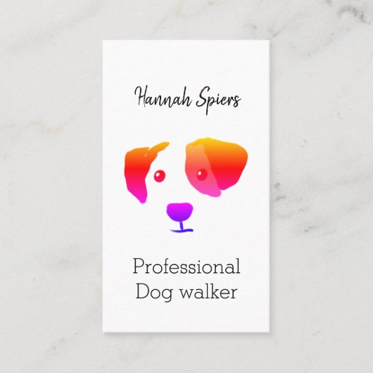 Happy Dog Walking/Dog Groomer Visitekaartje (Voorkant)