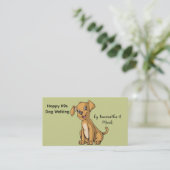 Happy Dog Walking Service Visitekaartje (Staand voorkant)