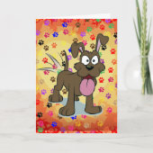 Happy Dog Wenskaart Kaart (Voorkant)
