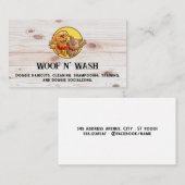 Happy Doggie en Kittie | Houten planken Visitekaartje (Voorkant / Achterkant)