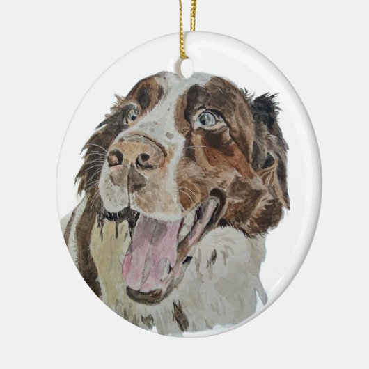 Happy Doggo Keramisch Ornament (Links)