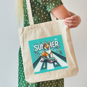 Happy Doggo Zomer Canvas tas