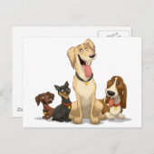 Happy Dogs Briefkaart (Voorkant / Achterkant)
