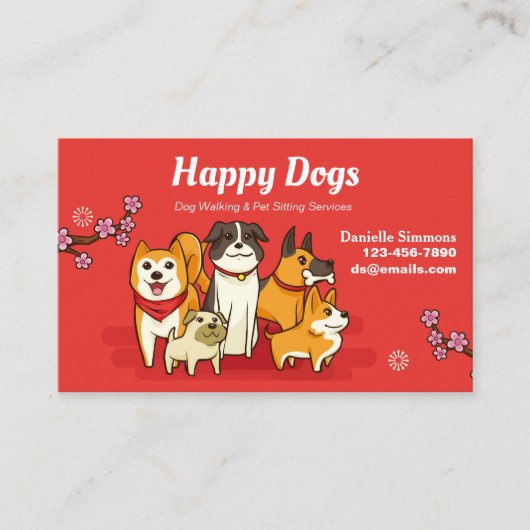 Happy Dogs Dog-Visitekaartjes Visitekaartje (Voorkant)
