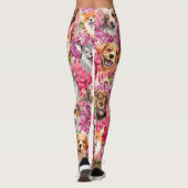 Happy Dogs en Flowers Leggings (Achterkant)