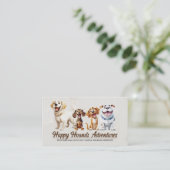 Happy Dogs Illustratie Visitekaartje (Staand voorkant)