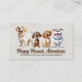 Happy Dogs Illustratie Visitekaartje (Voorkant)