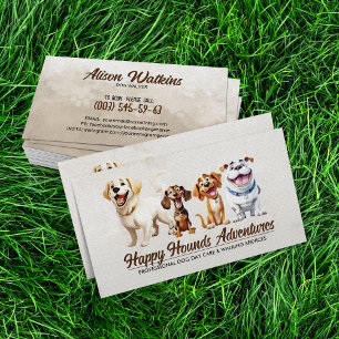 Happy Dogs Illustratie Visitekaartje