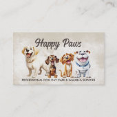 Happy Dogs Illustratie Visitekaartje (Voorkant)