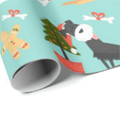 Happy Dogs-kerstpatroon Cadeaupapier (Rol Hoek)