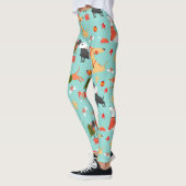 Happy Dogs-kerstpatroon Leggings (Links)