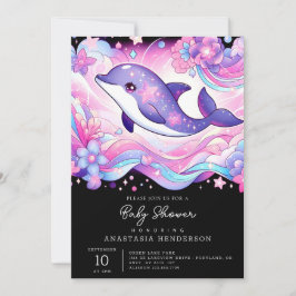 Happy Dolphin Baby shower Kaart