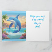 Happy Dolphin Birthday Kaart (Binnen)