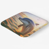 Happy Dolphin Birthday Papieren Bordje (Gebogen)