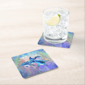 Happy Dolphin Couple Paper-Onderzetter Kartonnen Onderzetters (Insitu)