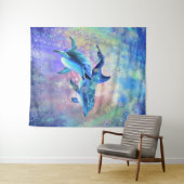 Happy Dolphin Couple Tapestry Family - Schilderen Wandkleed (In Situ (horizontaal))