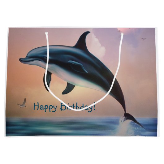 Happy Dolphin Groot Cadeauzakje (Voorkant)