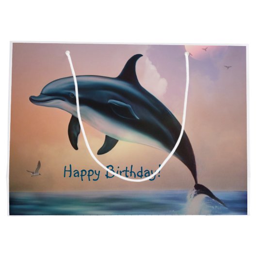 Happy Dolphin Groot Cadeauzakje (Achterkant)
