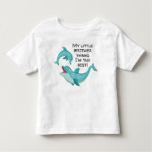 Happy Dolphin Mijn kleine broeder denkt dat ik het Kinder Shirts (Voorkant)