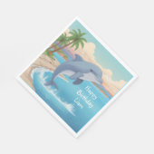 Happy Dolphin Napkins Servet (Hoek)