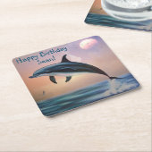 Happy Dolphin Onderzetters (Schuin)