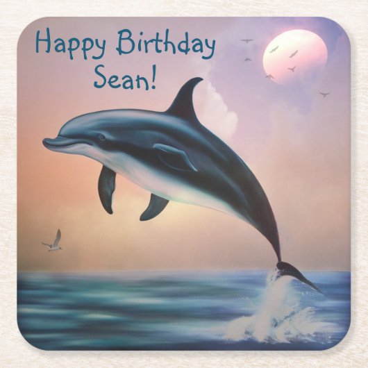 Happy Dolphin Onderzetters (Voorkant)