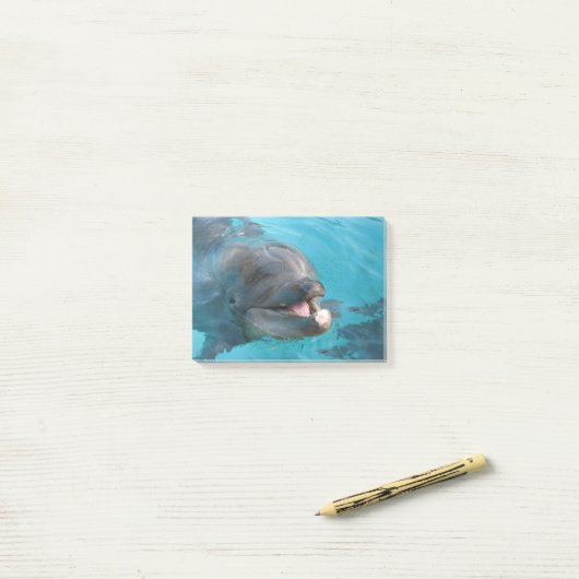 Happy Dolphin Post-it® Notes (Op bureau)