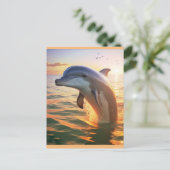 Happy Dolphin Postcard Briefkaart (Staand voorkant)