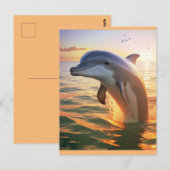 Happy Dolphin Postcard Briefkaart (Voorkant / Achterkant)