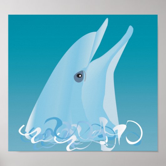 Happy Dolphin Poster (Voorkant)