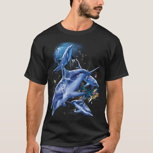 Happy Dolphins Family T-shirt (Voorkant)