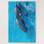 Happy dolphins in water legpuzzel (Verticaal)