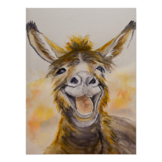 Happy Donkey Perfect Poster