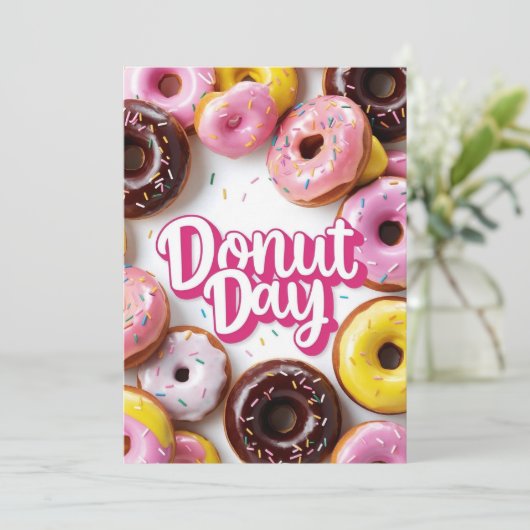 Happy Donut Day Kaart (Staand voorkant)