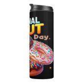 Happy Donut Day: kleurrijke gestrooide lekkernijen Thermosbeker (Geroteerd rechts)