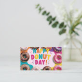 Happy Donut Day Visitekaartje (Staand voorkant)