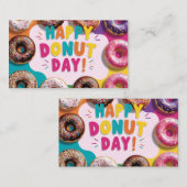 Happy Donut Day Visitekaartje (Voorkant / Achterkant)