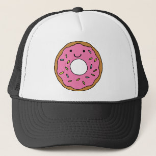 Happy Donut Graphic Colorful Roze Donut Clipart Trucker Pet