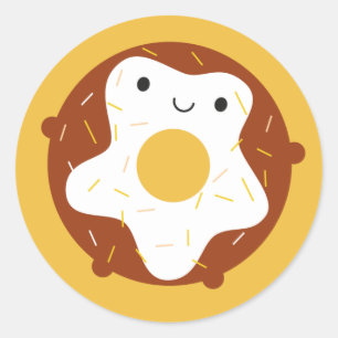 Happy Donut Ronde Sticker