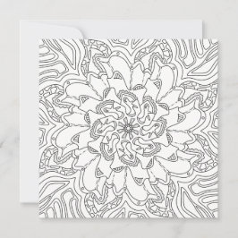 Happy Doodles: Kleurplaat Kaart voor Volwassenen