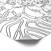 Happy Doodles: Kleurplaat voor volwassenen Poster (Hoek)